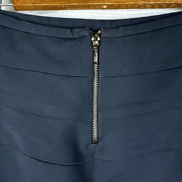 Zara Womens size Small A Line Black Mini Skirt Exposed Zipper - Picture 3 of 5